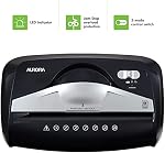 Aurora High-Security 8-Sheet Micro-Cut Paper Credit Card Shredder Black
