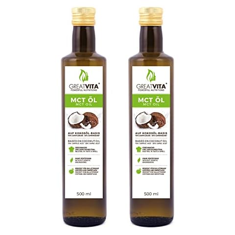 GreatVita MCT Öl auf Kokosölbasis 2x 500 ml C8 & C10 Fettsäuren Cover