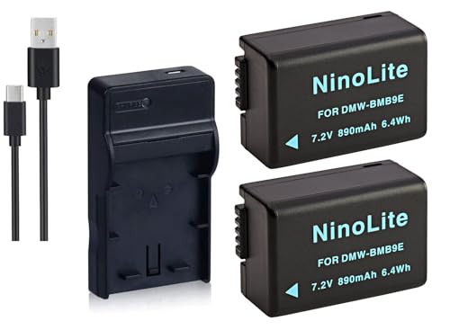 NinoLite 4�_�Z�b�g DMW-BMB9 �݊� �o�b�e���[ 2�� +USB�^ �[�d�� +�C�O�p�����v���O dc108dmwbmb9x2