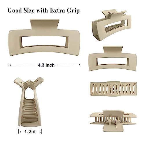 Ello Large Claw Clips, Large Claw Clip for Thick Hair, Hair Clips for Women and Girls - Image 2