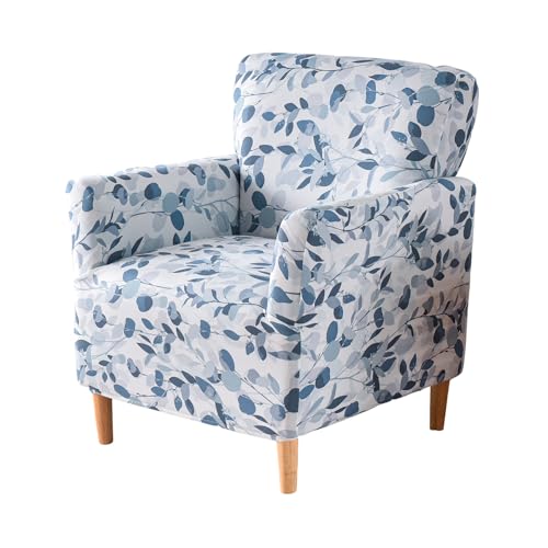 FUANGUI Banquet Armchair Slipcover Printed Chair Covers with Arms Stretch Club Chair Slipcover Soft Armchair Sofa Covers Anti-Slip Furniture Protector for Dogs Pets Home Living Room Decor, 18