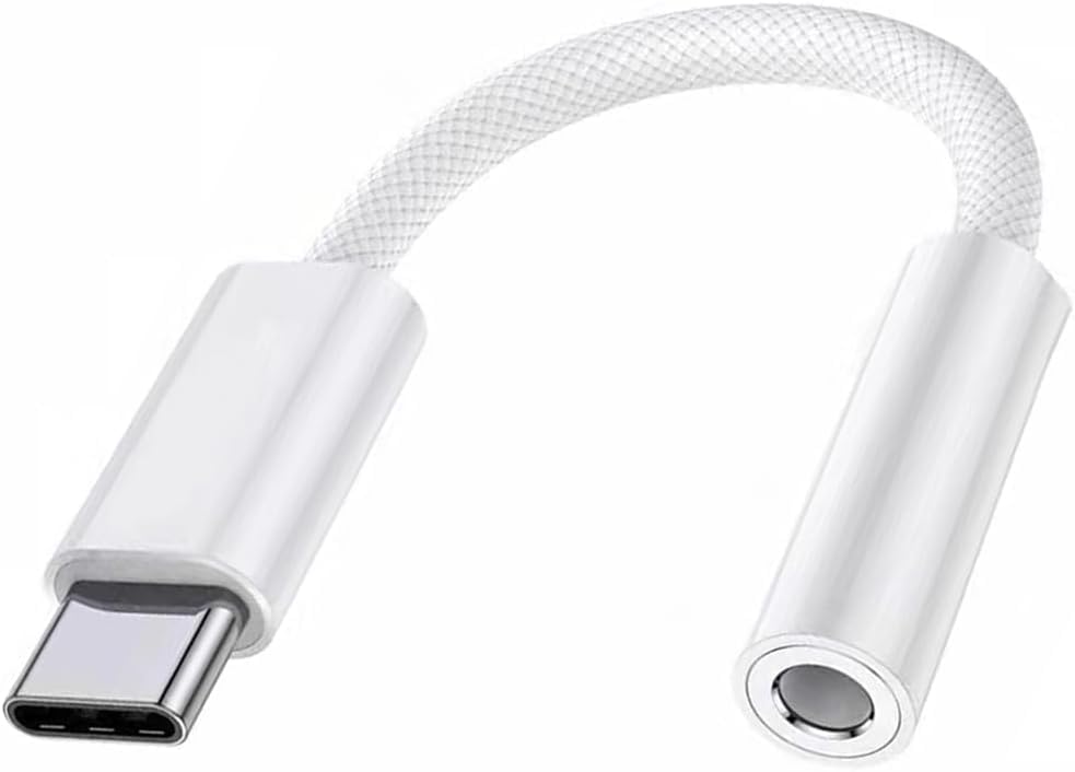 Image of Apple-Original Type-C to 3.5mm Headphone Jack Adapter | USB-C to Aux Audio Converter for iPhone 15 /16 & Samsung Galaxy S24 /S23 /S22 /S21 /S20 (APL15-AUDIO-JCK-WHT-1)