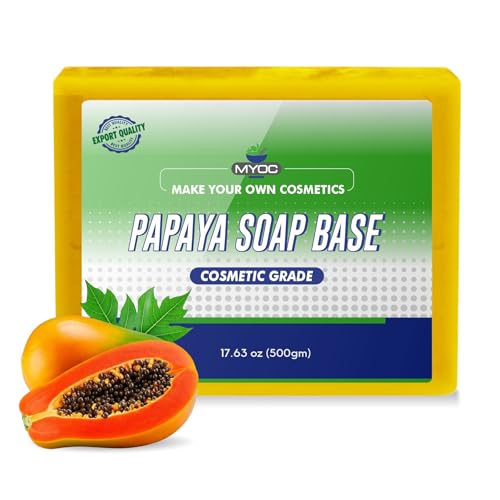 MYOC Papaya Soap Base ? Natural Cosmetic Grade | Ideal for DIY Soapmaking, Melt & Pour, Bath Products & Cosmetic Formulations | 