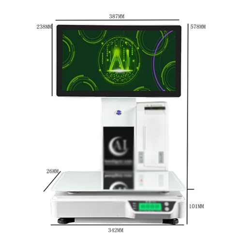 Báscula electrónica con impresora y reconocimiento facial miniatura 7