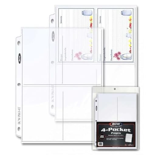 BCW Pro 4-Pocket Photo Page, 3.5-Inch x 5.25-Inch (20 Pages)