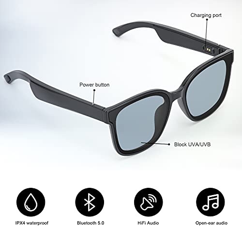 Smart Glasses Bluetooth Audio Sunglasses with Open-ear Speaker,Waterproof and UV Protection, for Men and Women,Suitable… - Image 6