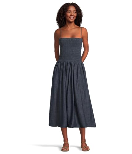 Madewell Womens Smocked Indigo Cami Sundress in...