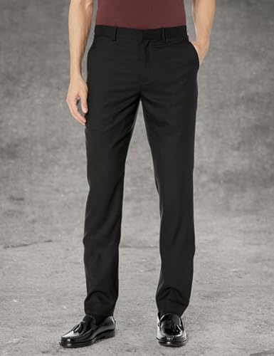 Isaac Mizrahi Men's Slim Fit Solid Textured Pant3