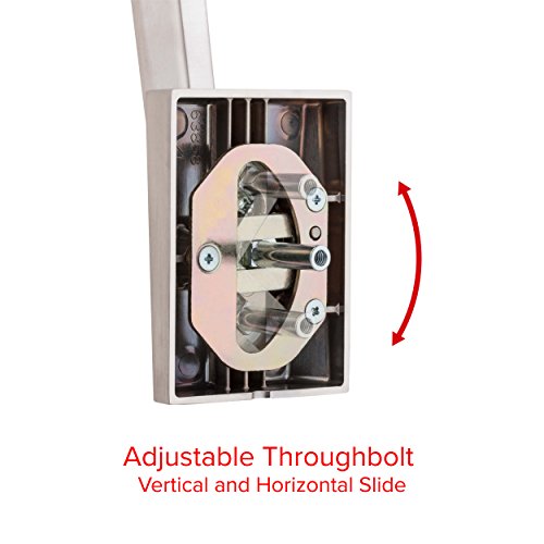 Kwikset 98180-002 San Clemente Single Cylinder Low Profile Handleset Front Door Lock With Halifax Lever Featuring Smartkey Security In Satin Nickel #TOP6