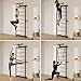 Gsskny Swedish Ladder, Wood Stall Bars Suspension Trainer with Pull-Up Bar & Rings for Straps, Swedish ladders Wall Gym Adult, Wall-Mounted Workout Ladder for Home, Gym, School and Clinics