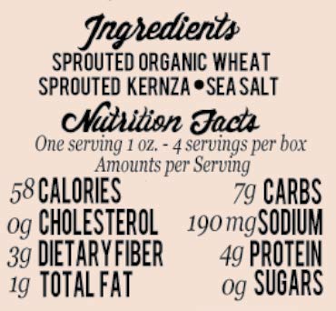 Galletas Sprouted Crisps Kernza - Paquete de 5 unidades - 4 oz miniatura 2