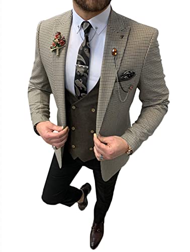 Costume trois pièces homme pied-de-poule pour rester élégant et confortable au quotidien