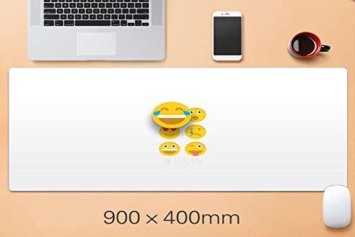 QWE Alfombrilla de ratón Juego Mouse Pad Emoticon Emoji Mouse Pad Oversized Girls Esports Mouse Pad Decorativo Alfombrilla para computadora