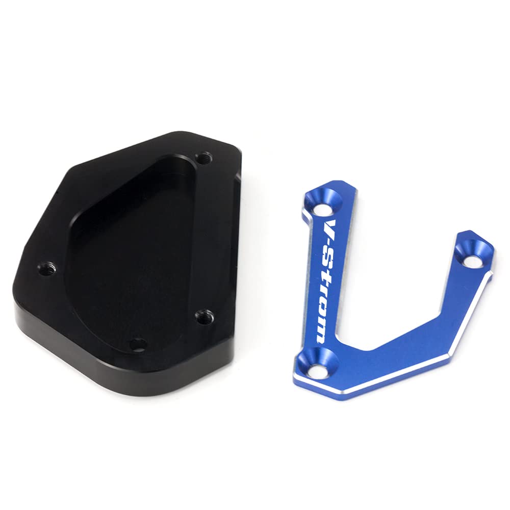Modeer Per Suzuki V-Strom 650 650XT DL650 2004-2022 Moto CNC Supporto Piastra di estensione Cavalletto laterale Stand Pad vstrom 650 xt dl 650 vstrom650 accessorio (nero)