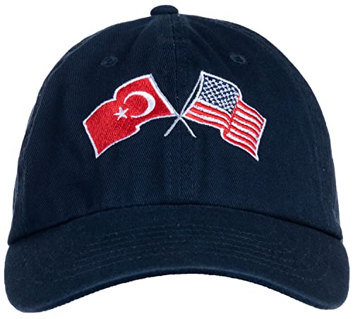 Image of Ann Arbor T-shirt Co. American Friendship Nations Flag Baseball Low Profile Dad Hat for Men Women