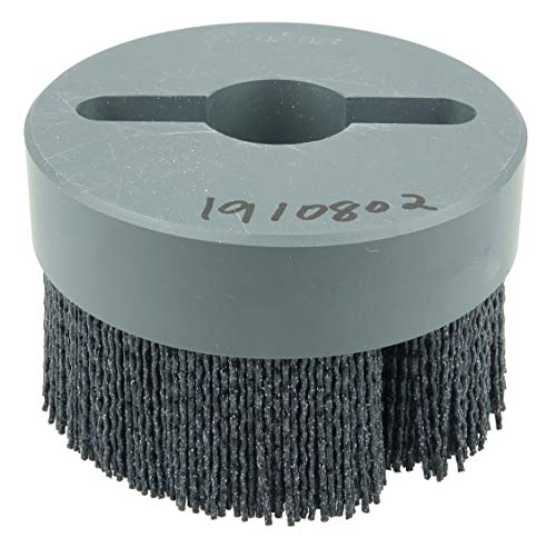 Image of Weiler 86114 4 inch Burr-Rx Maximum Density Shell-Mill Holder Disc Brush, .055 /80CG Crimped Fill, Made in The USA