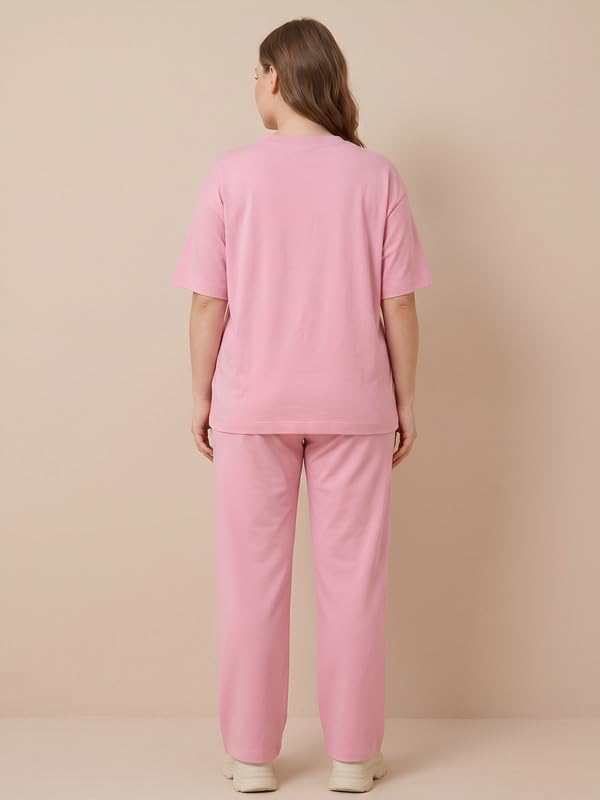 Image of My Swag Womens Cotton Printed Nightsuit Set |T-Shirt & Pajama Pants | Soft Breathable Sleepwear and Loungewear for Women