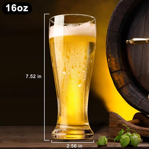 Paracity Beer Glasses 16 Oz, Pint Glasses Set Of 2 thumb #1