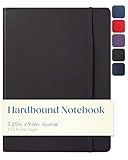 Eccolo World Traveler Cool Jazz Journal, Black, 7 x 10 Inches (BC501N)