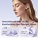 Lila Open Ear Kopfhörer kabellos Bluetooth 5.4 Sport mit Ohrhaken Ear Clip Air Bone Conduction Wireless Headphones Ohrclip Luftleitung Knochenschall Sportkopfhörer Headset für Joggen Laufen Radfahren