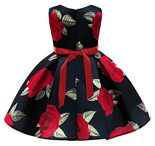CMMCHAAH 3-10T Flower Girl Wedding Pageant Dress Toddler Floral Print Formal Dresses3