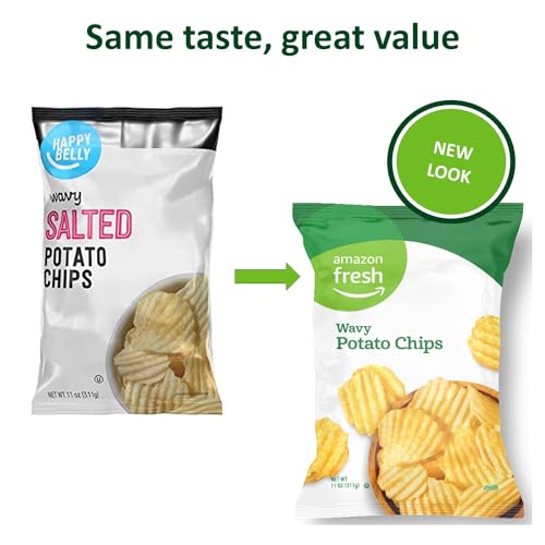 Amazon Fresh, Wavy Potato Chips, 11 Oz (Previously Happy Belly, Packaging May Vary) - Image 5