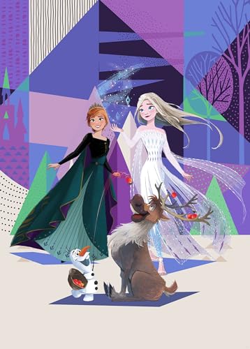 Komar Disney Vlies Fototapete - Frozen Abstract Arendelle - Größe: 200 x...