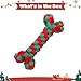 Bone Christmas Dog Rope Toy, Cotton Rope Chew Toys for Dogs, Holiday Pet Gift Pack with Bone Shapes, Festive Interactive Puppy Teething Toys for Small Medium Large Dogs