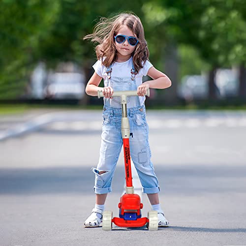 Image of R for Rabbit Road Runner Mario Scooter for Kids of 3+ Years Age, Kids Scooter, Scooter for Kid, 4 Level Height Adjustment, PU LED Wheels & Weight Capacity Upto 75 kg Kick Scooter (Red Blue)