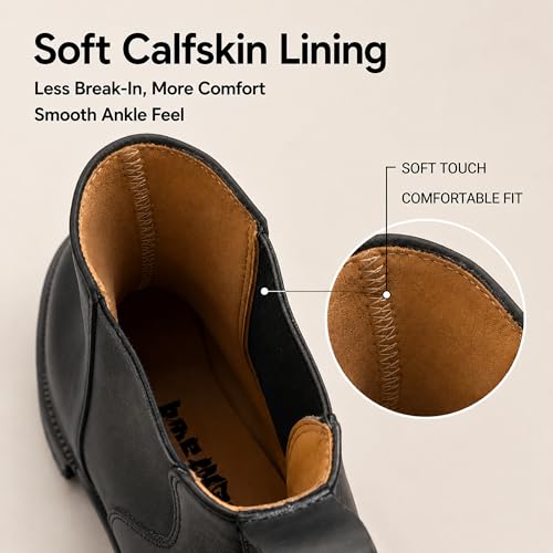 Image of Men's Premium Leather Chelsea Boots | Double Elastic Gussets & Breathable OrthoLite Anti-Odor Insoles | Slip-Resistant Rubber Outsole, Leather Lined for All-Day Comfort (Casual & Work)