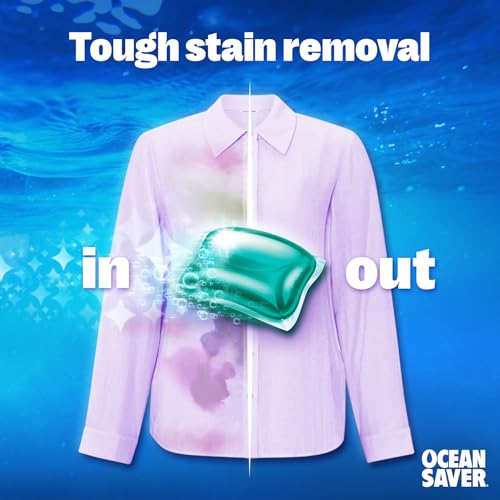 OceanSaver Eco Bio Laundry Detergent Washing Pods - 30 Washes | The Perfect Clean | Skin Friendly, Biodegradable & Scented Capsules | Removes Tough Stains | Vegan, Plastic-Free & Cruelty-Free - Image 4
