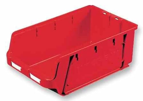 INTERBIN - Bac de rangement en plastique haute capacité, rouge XL - 130 mm x 205 mm x 370 mm Cover