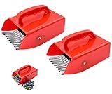 Berry Picker, 2 Pack Berry Pickers and Rakes with Metallic Comb and Ergonomic Handle for Easier Berry Picking, Blueberry Rake Scoop for Blueberries, Lingonberries and Huckleberries