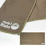 [ヘレイワホ] スポーツタオル 速乾 マイクロファイバー 薄手 吸水 水泳 プール ジム サウナ Ag+ 抗菌 防臭 80cm×40cm アッシュカーキ