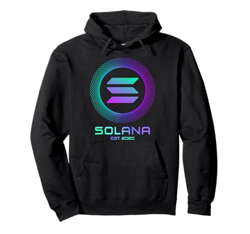 Solana SOL Coin Crypto Logo Blockchain | Solana Felpa con Cappuccio