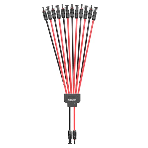 MXRPV Verlengkabel op zonne-energie, 50 A, 1500 V, 6 mm² aansluitkabel voor zonnepaneel, 2 tot 12