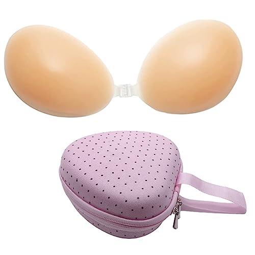 YAVO-EU Sujetador Adhesivo Silicona Invisible, Push Up De Silicona Bra Invisible Adhesivo Reutilizable sin Tirantes Espalda para Mujer para El Vestido de La Boda (A)