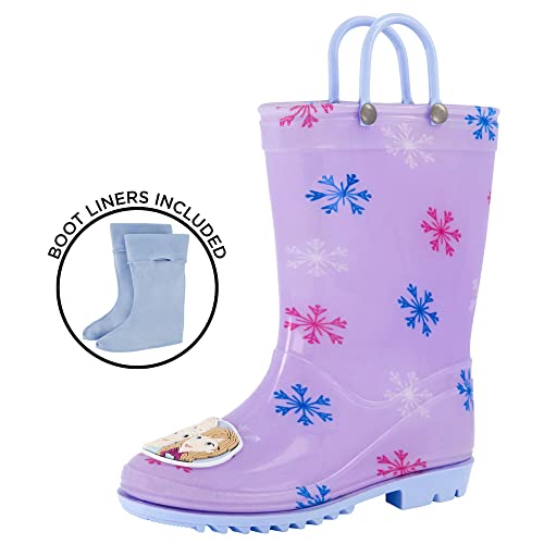 Disney Girl's Frozen Kids Rain Boots with Soft Removable Liner Snow2