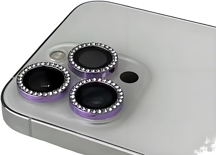 Diamond Camera Lens Protector For iPhone 17 16 15 Pro Max 13 ，Bling Ring Protector Tempered Glass Glitter Camera Cover For IPhone 14 15 Plus Phone Accessories (Red, For 17/16/16 plus 3pcs)