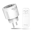 Funksteckdosen mit Fernbedienung, Funksteckdosen einfach Smart Seckdose Ferngesteuerte Stecker Weiß für Ältere Menschen, 30 M Reichweite