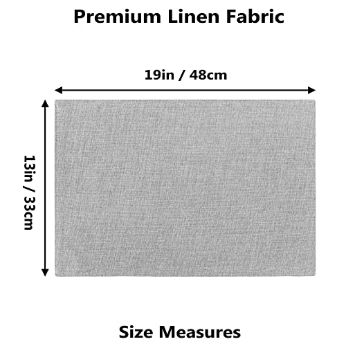 Demetex Placemats Set Of 4 Heat Resistant Washable Placemats For Parties Buffet Dinner, 13 X 19 Inches, Light Grey #TOP3