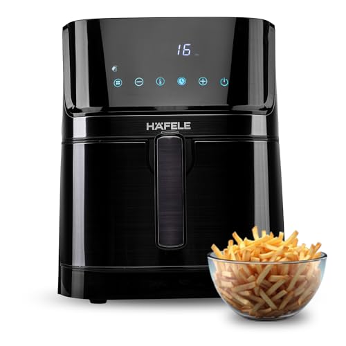 Hafele NOIL 6.3L Digital Air Fryer with 360° Rapid Air Circulation Technology & Touch Panel, Uses 90% Less Oil, 8 Preset Menus, Non-Stick Basket with 