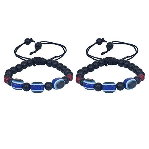 Aport HomeAport Presents Dzine Black Ceramic Bead Evil Eye Bangle Bracelet Nazariya for Boys and Girls #SR-1679#Aport-1679