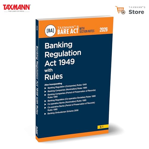 Image of Taxmann's Banking Regulation Act 1949 with Rules [Bare Act with Section Notes] - Updated Through the Banking Laws (Amendment) Act 2025-Presenting Statutory Text | Case-Law | Tools