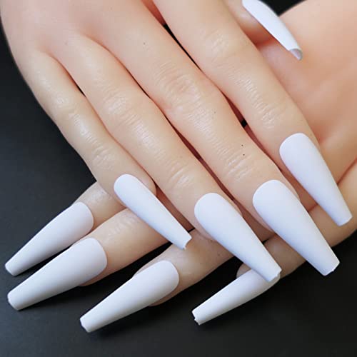 Loveourhome 400Pc Matte Coffin Press On Nails Nude Black Ballerina False Nails Acrylic Tips Full Cover Artificial Fingernails Manicure Design Decor For Women Girls Salon Home Nail Diy #TOP3
