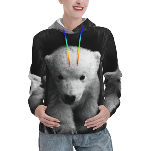 Sweat ours polaire cadeau d'automne femme avec sa grande poche kangourou