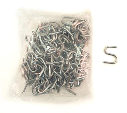 NB&T CO Stainless Steel S-Hook (Pack of 100) Pet Tag Attachments