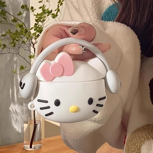 Image of EDNITA Compatible for AirPods Pro 2nd Generation Case Cover with Keychain, Soft Silicone Skin Case Cover Full Protective (Only Silicone Cover) (Cool Kitty)