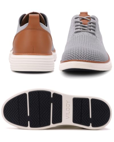 Image of VILOCY Men's Casual Dress Sneakers Lace-Up Oxfords Business Mesh Breathable Walking Shoes Tennis Comfortable