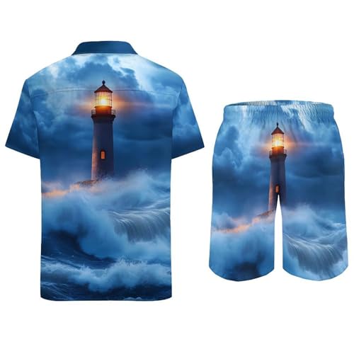 Conjunto de camisa con botones Lighthouse para paseos playeros y terrazas 6